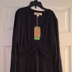 Boden Black Long Sleeve Lenzing EcoVero Dress